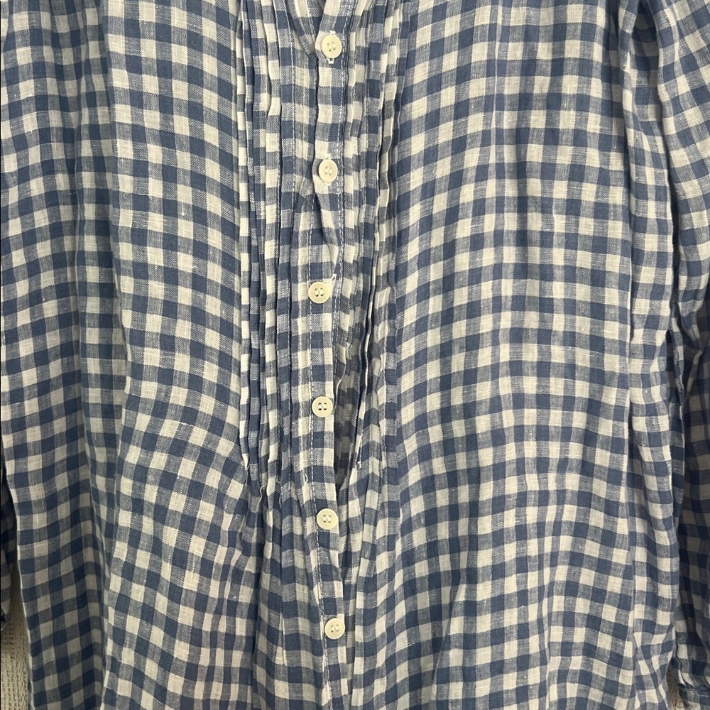 CP Shades Blue and White Checkered Blouse - Picture 7 of 10